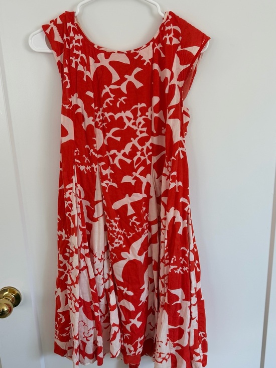 Maeve Dresses & Skirts - Maeve for Anthropologie orange and white bird print dress sz XS
